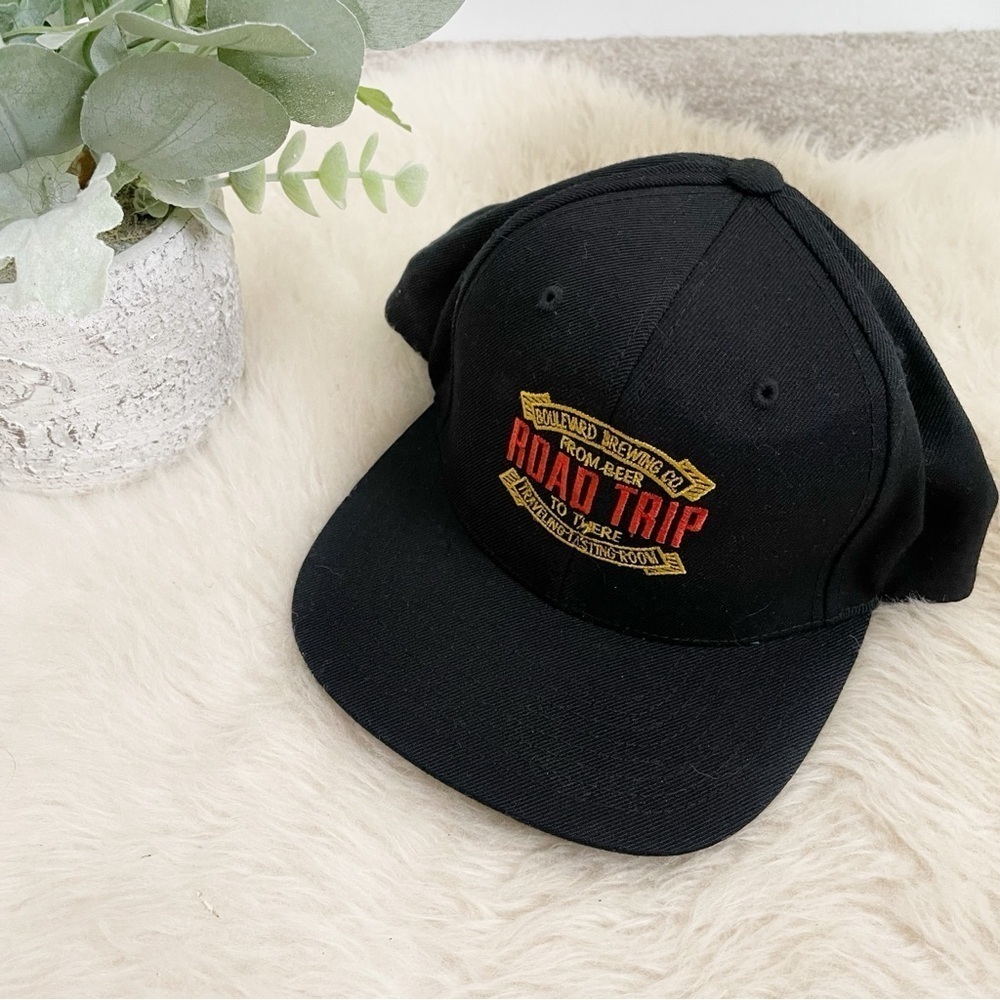 Men's Black & Green Embroidered Brewery Snap Back Baseball Cap Hat